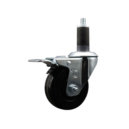 Service Caster 3-1/2'' Phenolic Swivel 1-1/4'' Expanding Stem Caster Total Lock Brake SCC-EXTTL20S3514-PHR-114